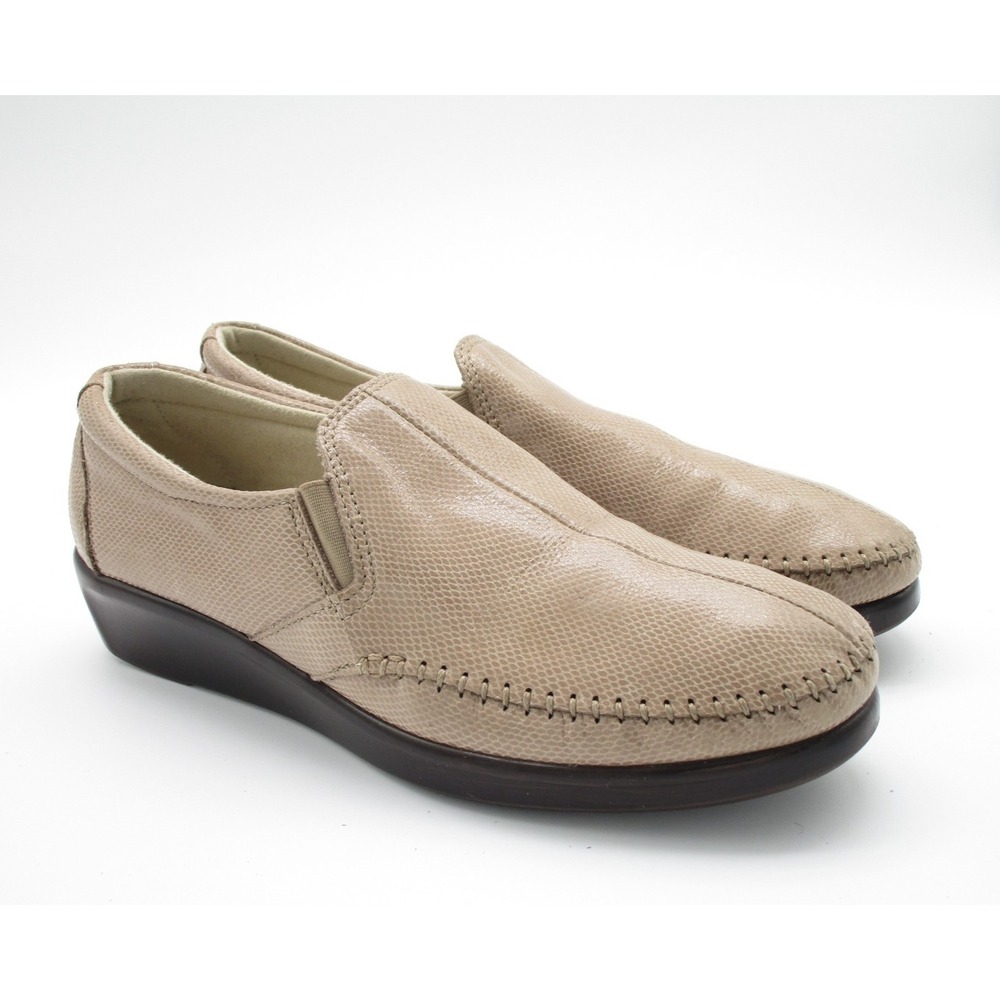 SAS Tripad Beige Faux Snake Skin Leather Loafers Comfort Shoes Womens Sz 10.5M